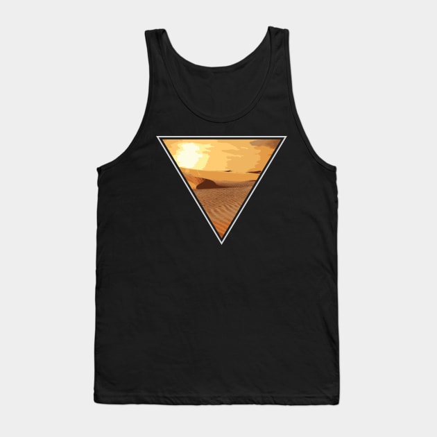 Triangle Desert Lover Backpacker Adventure Outdoor Nature Trip Camper Design Gift Idea Tank Top by c1337s